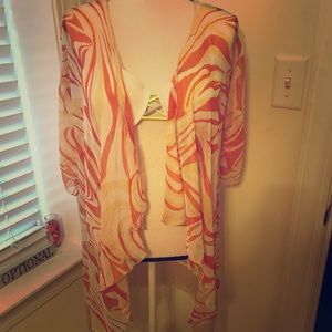 🔥3 for $10 SALE! EUC LuLaRoe orange yellow Monroe kimono
